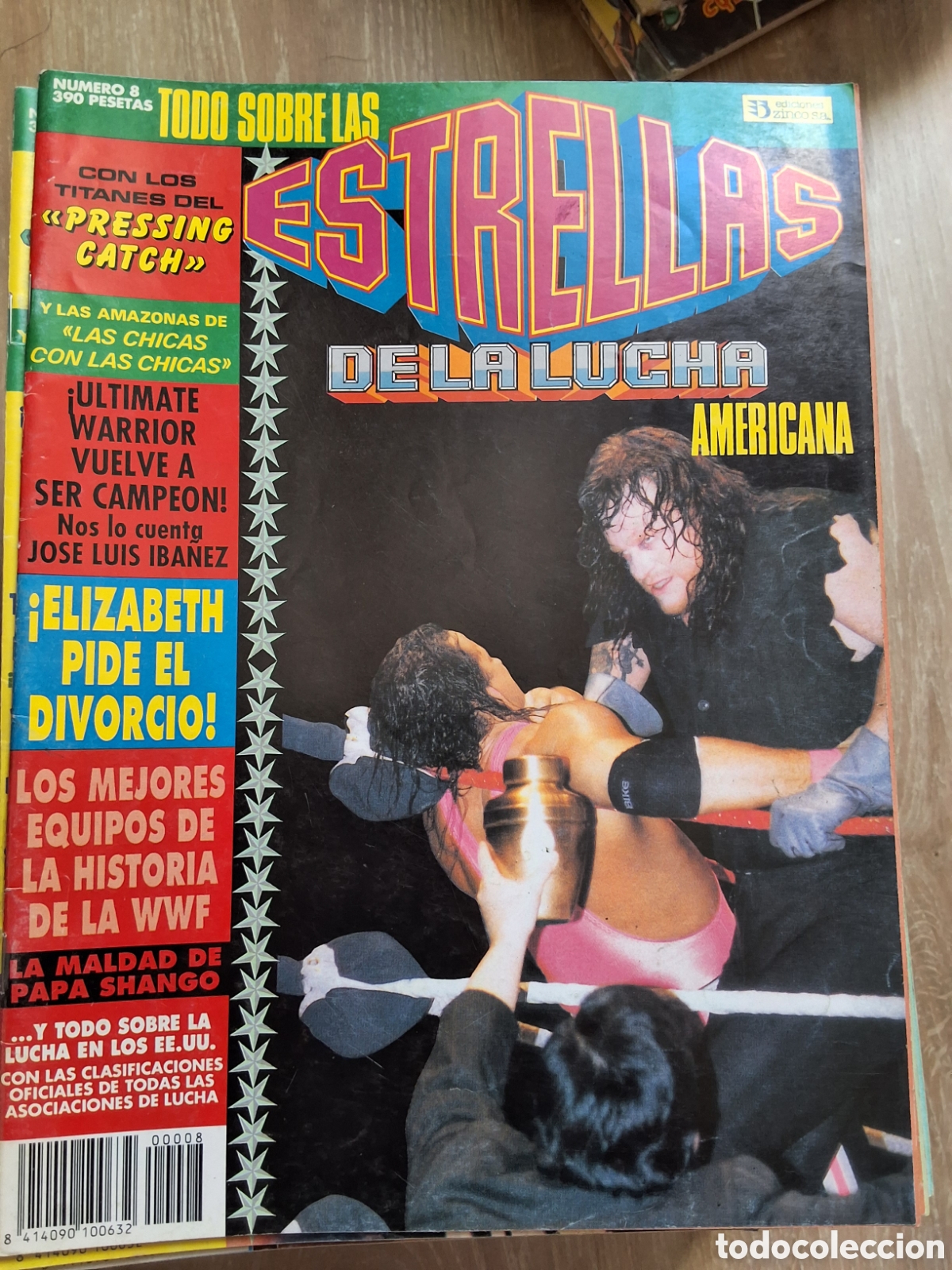 Coleccionismo de Revistas y Peri&oacute;dicos: Estrellas de la lucha americana revista espa&ntilde;ola n&uacute;mero 8 a&ntilde;o 1992/11 incluye p&oacute;ster