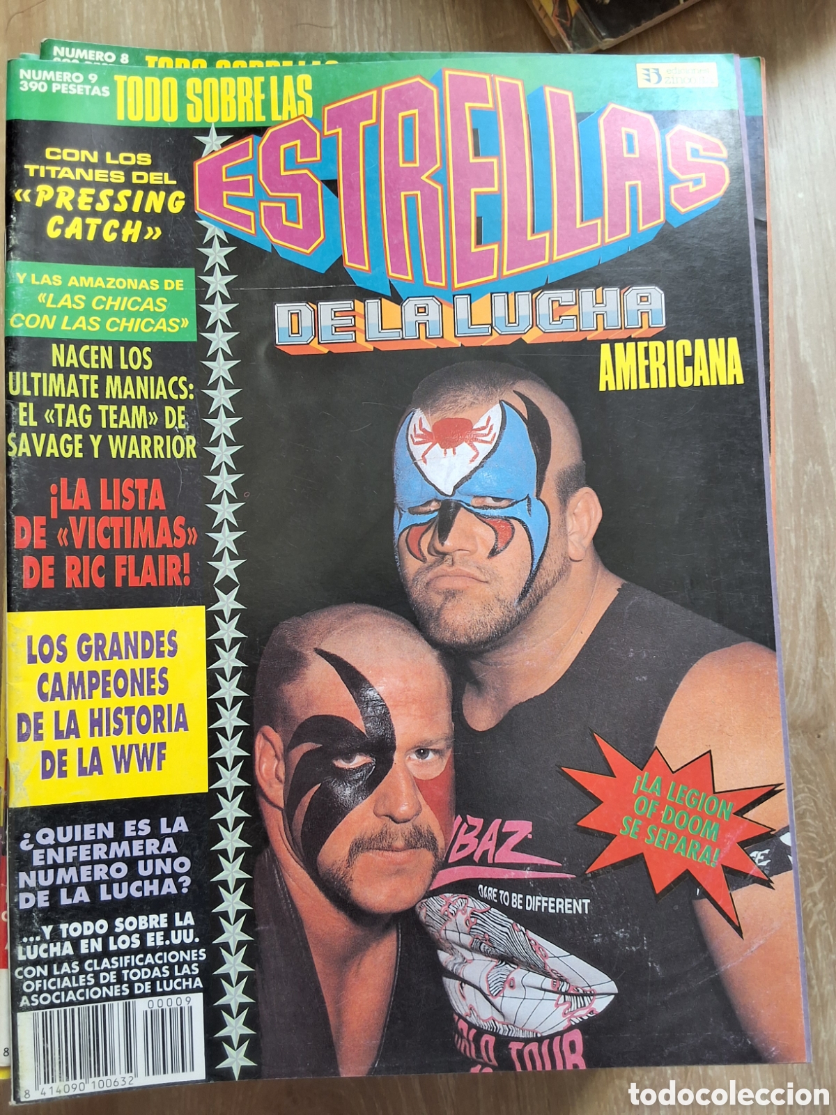 Coleccionismo de Revistas y Peri&oacute;dicos: Estrellas de la lucha americana revista espa&ntilde;ola n&uacute;mero 9 a1993/1 incluye p&oacute;ster