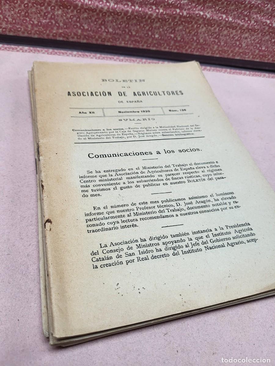 Coleccionismo de Revistas y Peri&oacute;dicos: AGRICULTURA LOTE BOLETIN REVISTA ASOCIACION DE AGRICULTORES 1920