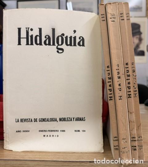 Coleccionismo de Revistas y Peri&oacute;dicos: HIDALGU&Iacute;A, LA REVISTA DE GENEALOGIA, NOBLEZA Y ARMAS A&Ntilde;O XXXIV, 1986 NUM. 194-199. A-HERAL-0159