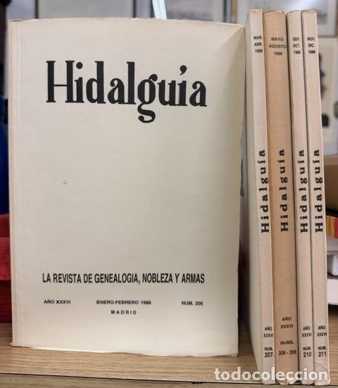 Coleccionismo de Revistas y Peri&oacute;dicos: HIDALGU&Iacute;A, LA REVISTA DE GENEALOGIA, NOBLEZA Y ARMAS A&Ntilde;O XXXVI, 1988 NUM. 206-211. A-HERAL-0161