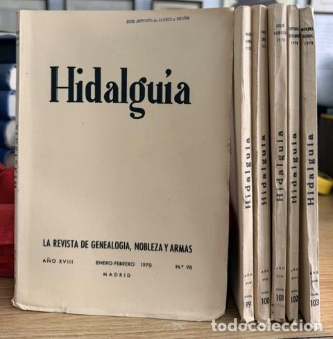 Coleccionismo de Revistas y Peri&oacute;dicos: HIDALGU&Iacute;A, LA REVISTA DE GENEALOGIA, NOBLEZA Y ARMAS A&Ntilde;O XVIII, 1970 NUM. 98-103. A-HERAL-0189