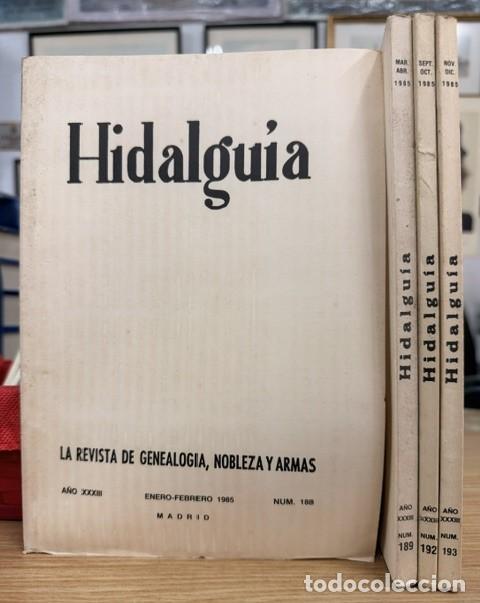 Coleccionismo de Revistas y Peri&oacute;dicos: HIDALGU&Iacute;A, LA REVISTA DE GENEALOGIA, NOBLEZA Y ARMAS A&Ntilde;O XXXIII, 1985 NUM. 188-193. A-HERAL-0204