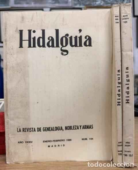 Coleccionismo de Revistas y Peri&oacute;dicos: HIDALGU&Iacute;A, LA REVISTA DE GENEALOGIA, NOBLEZA Y ARMAS A&Ntilde;O XXXIV, 1986 NUM. 194-197. A-HERAL-0205