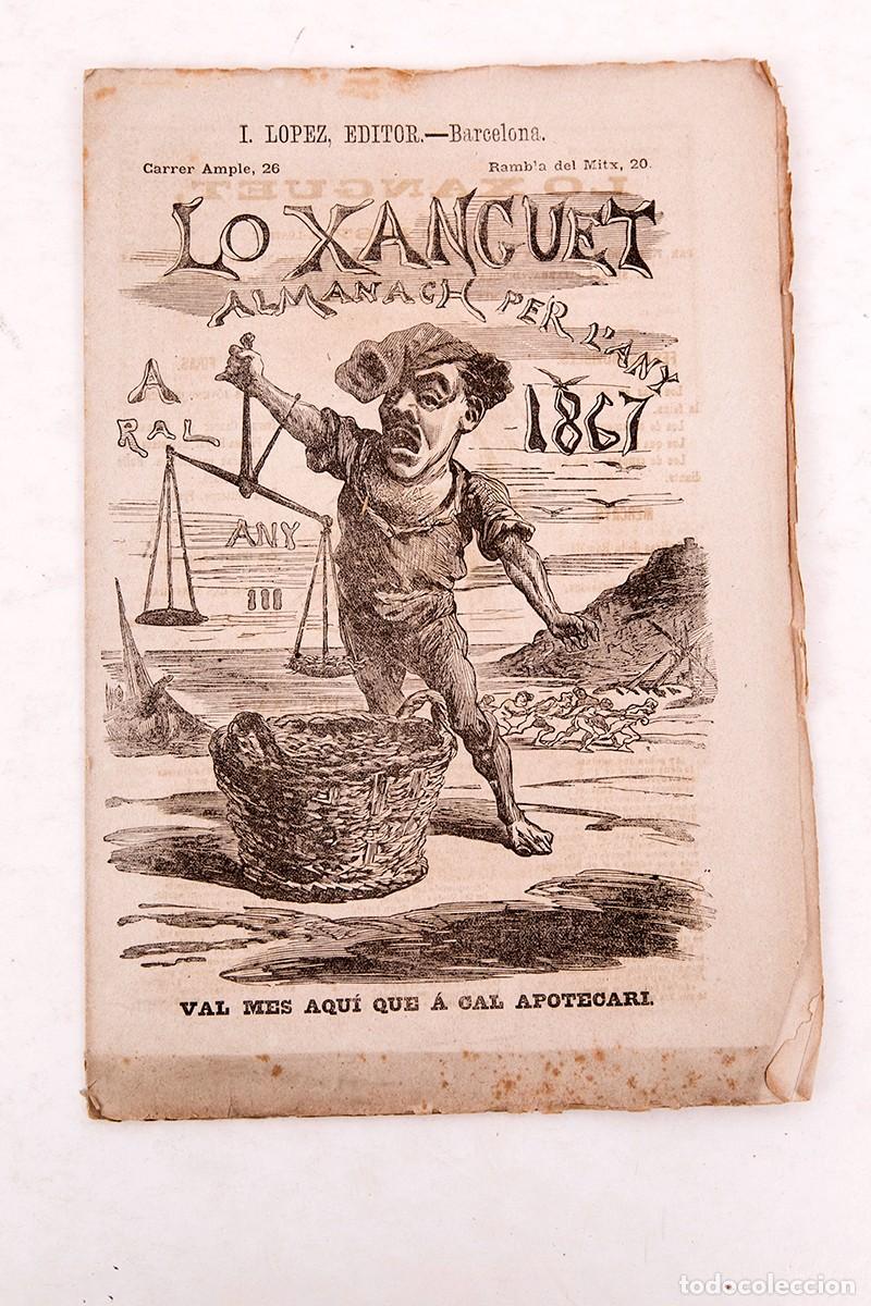 Coleccionismo de Revistas y Peri&oacute;dicos: LO XANGUET - 1867 - ALMANACH PER L'ANY