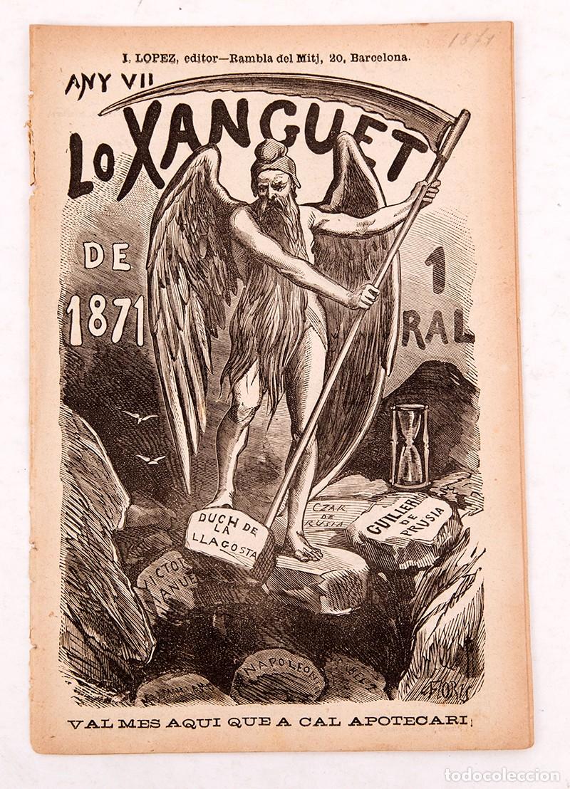 Coleccionismo de Revistas y Peri&oacute;dicos: LO XANGUET - 1871 - ALMANACH PER L'ANY