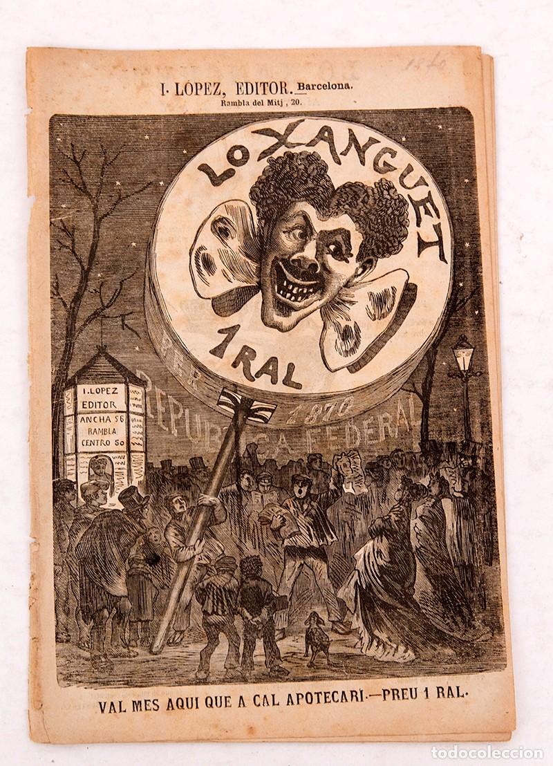 Coleccionismo de Revistas y Peri&oacute;dicos: LO XANGUET - 1870 - ALMANACH PER L'ANY