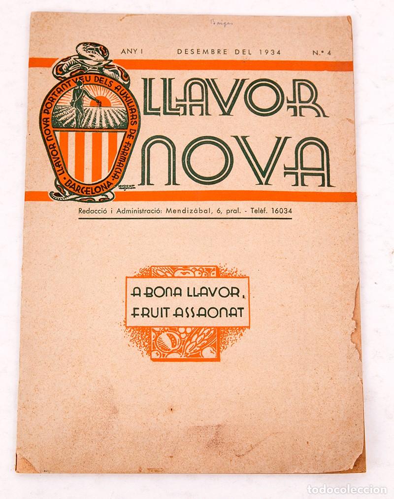 Coleccionismo de Revistas y Peri&oacute;dicos: LLAVOR NOVA - 1934 - ANY 1 NUM 4 - PORTANVEU DELS AUXILIARS DE FARMACIA