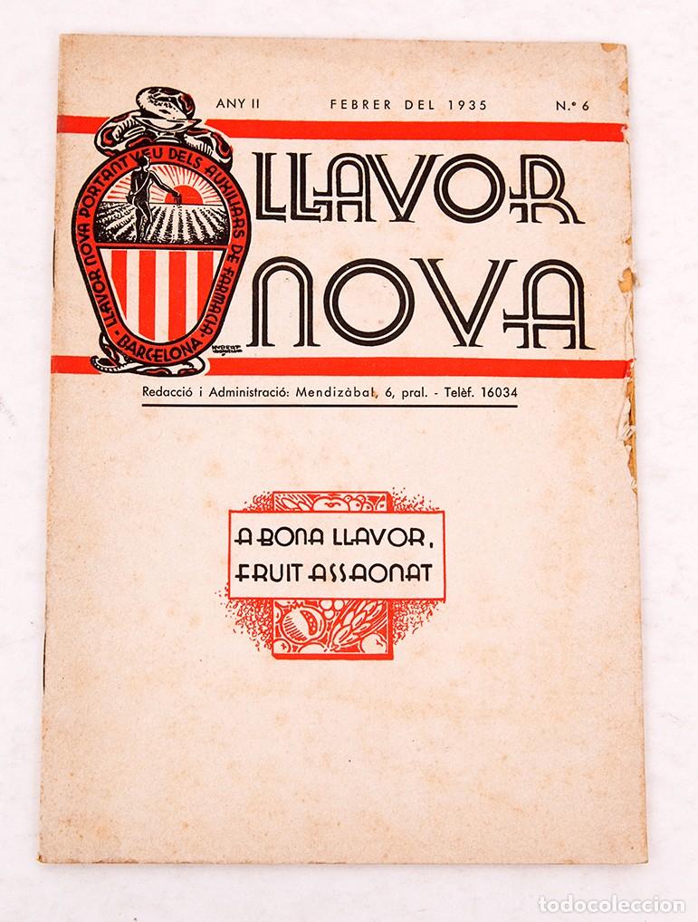 Coleccionismo de Revistas y Peri&oacute;dicos: LLAVOR NOVA - 1935 - ANY 2 NUM 6 - PORTANVEU DELS AUXILIARS DE FARMACIA