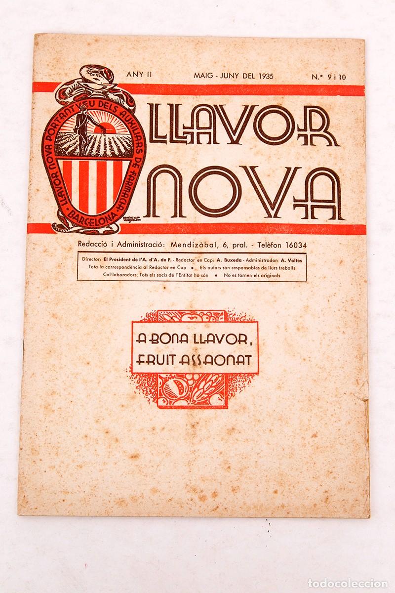 Coleccionismo de Revistas y Peri&oacute;dicos: LLAVOR NOVA - 1935 - ANY 2 NUM 9 i 10 - PORTANVEU DELS AUXILIARS DE FARMACIA