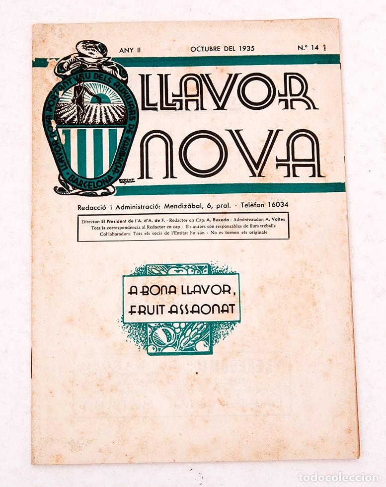 Coleccionismo de Revistas y Peri&oacute;dicos: LLAVOR NOVA - 1935 - ANY 2 NUM 14 - PORTANVEU DELS AUXILIARS DE FARMACIA