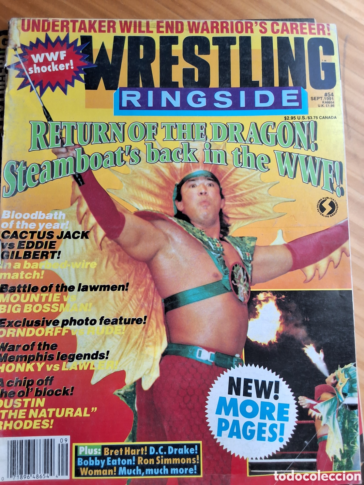 Coleccionismo de Revistas y Peri&oacute;dicos: Wrestling ring side revista americana 1991/9 incluye p&oacute;ster