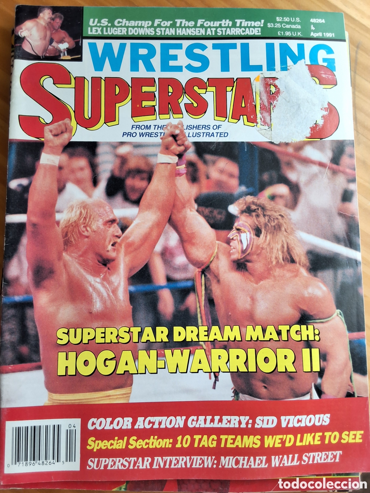 Coleccionismo de Revistas y Peri&oacute;dicos: Wrestling super stars revista americana 1991/4 incluye p&oacute;ster