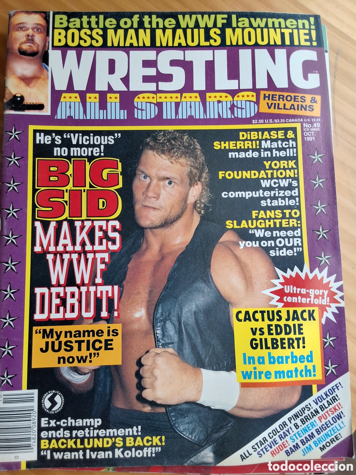 Coleccionismo de Revistas y Peri&oacute;dicos: Wrestling all star revista americana 1991/10 incluye p&oacute;ster