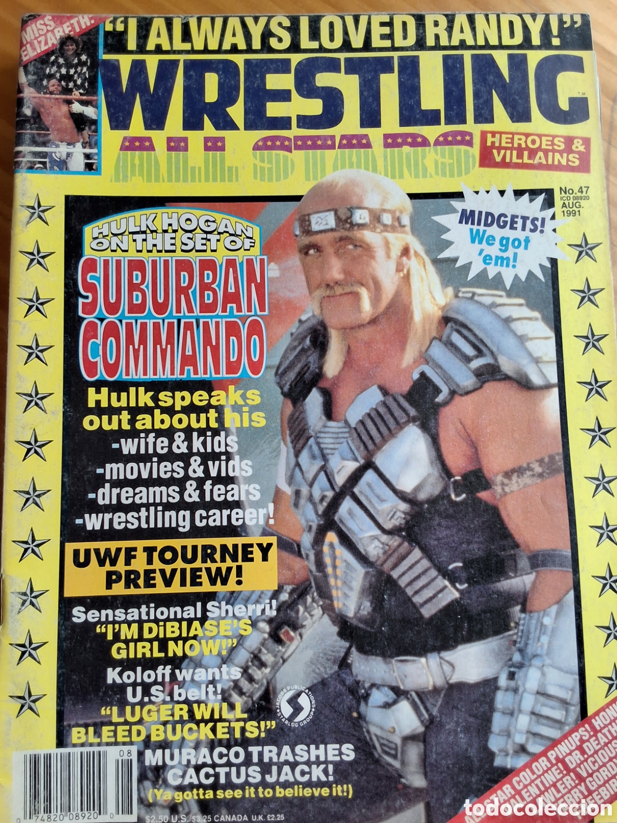 Coleccionismo de Revistas y Peri&oacute;dicos: Wrestling all star revista americana 1991/8 incluye p&oacute;ster