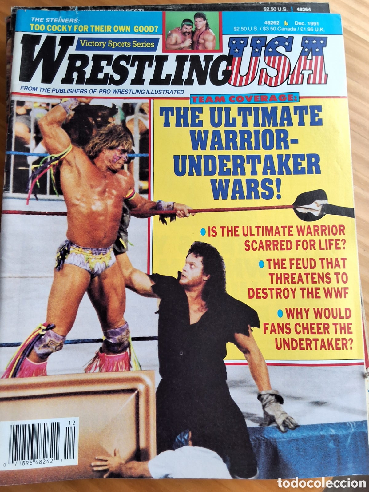 Coleccionismo de Revistas y Peri&oacute;dicos: Wrestling Usa revista americana 1991/12 incluye p&oacute;ster