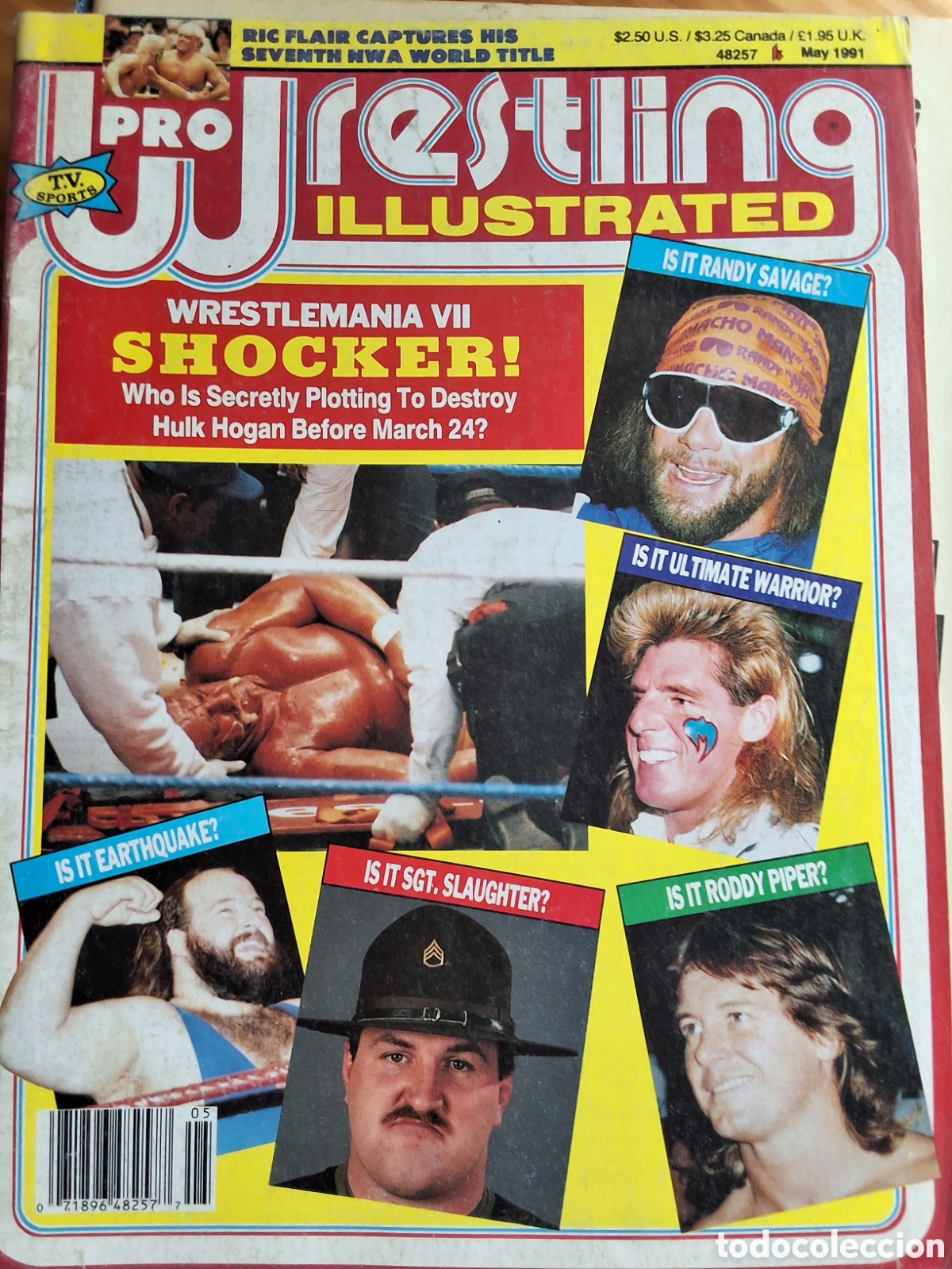 Coleccionismo de Revistas y Peri&oacute;dicos: Wrestling illustrated revista americana 1991/5