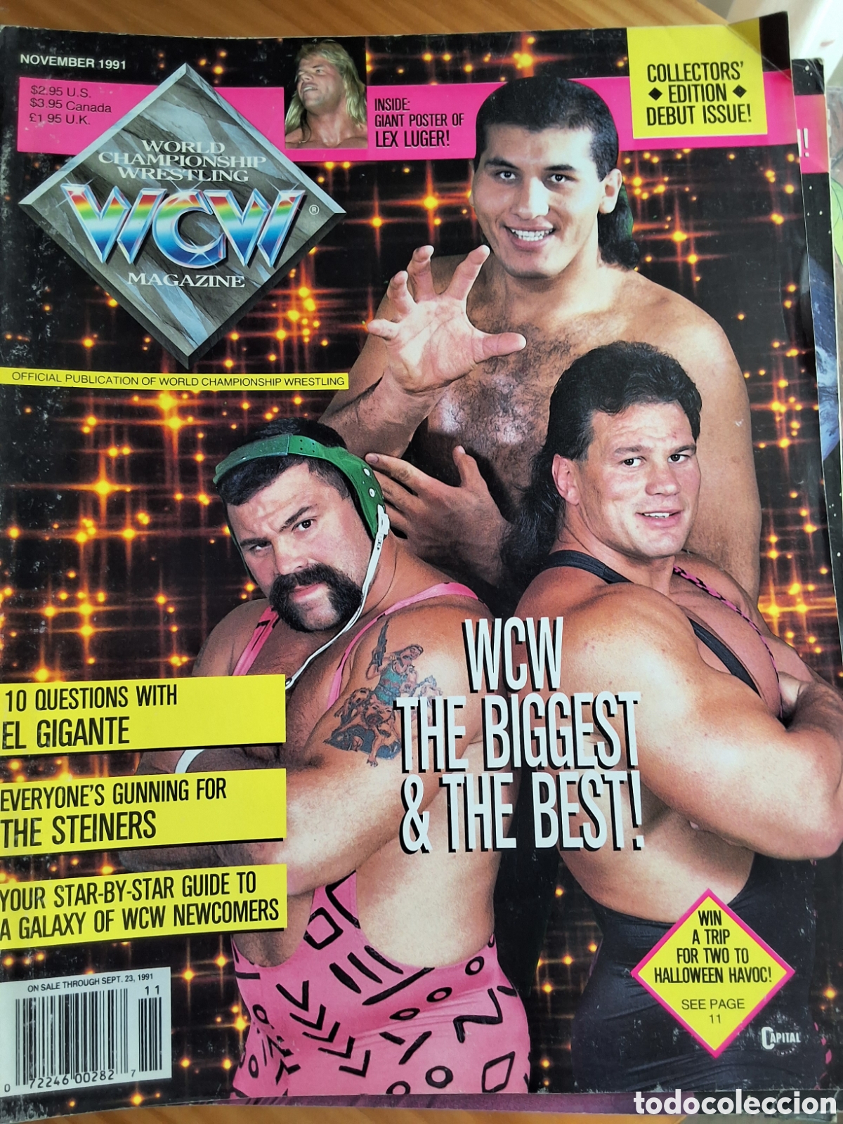 Coleccionismo de Revistas y Peri&oacute;dicos: WCW revista lucha americana 1991/11 incluye p&oacute;ster desplegable