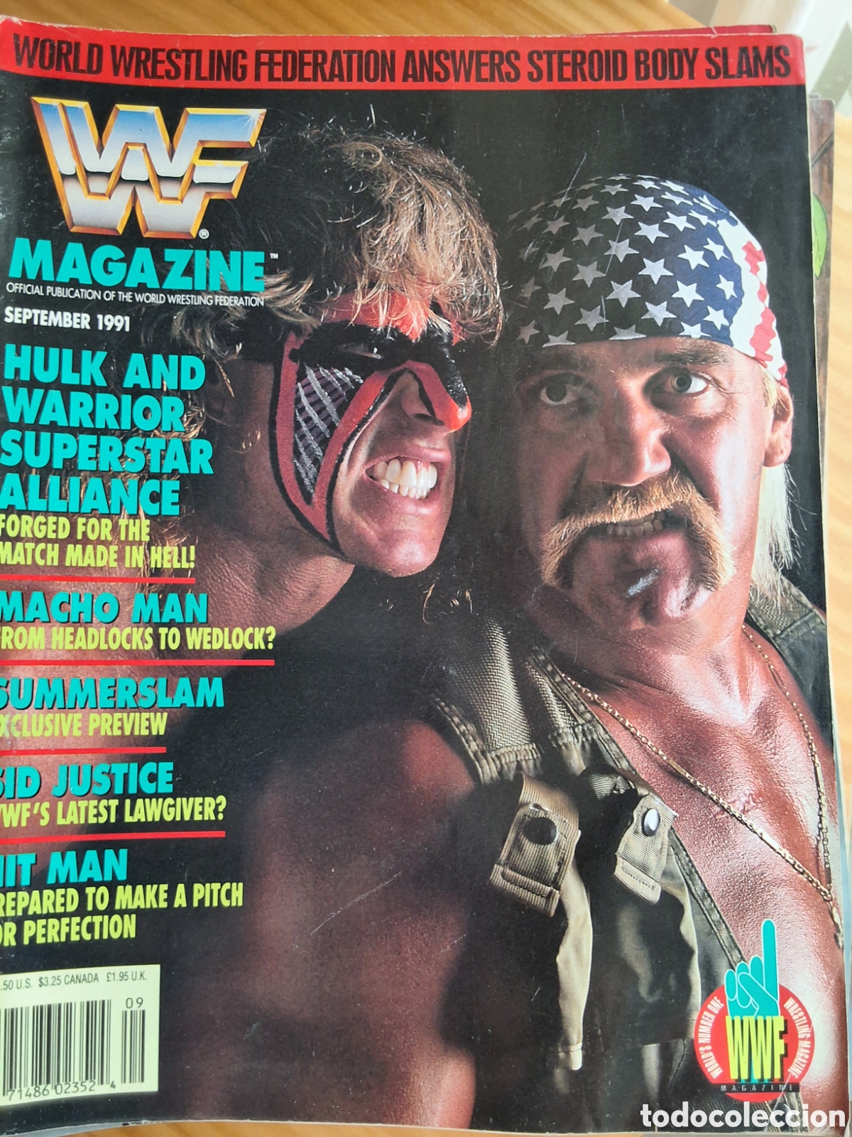 Coleccionismo de Revistas y Peri&oacute;dicos: WF revista lucha americana 1991/9 incluye catalogo merchandise