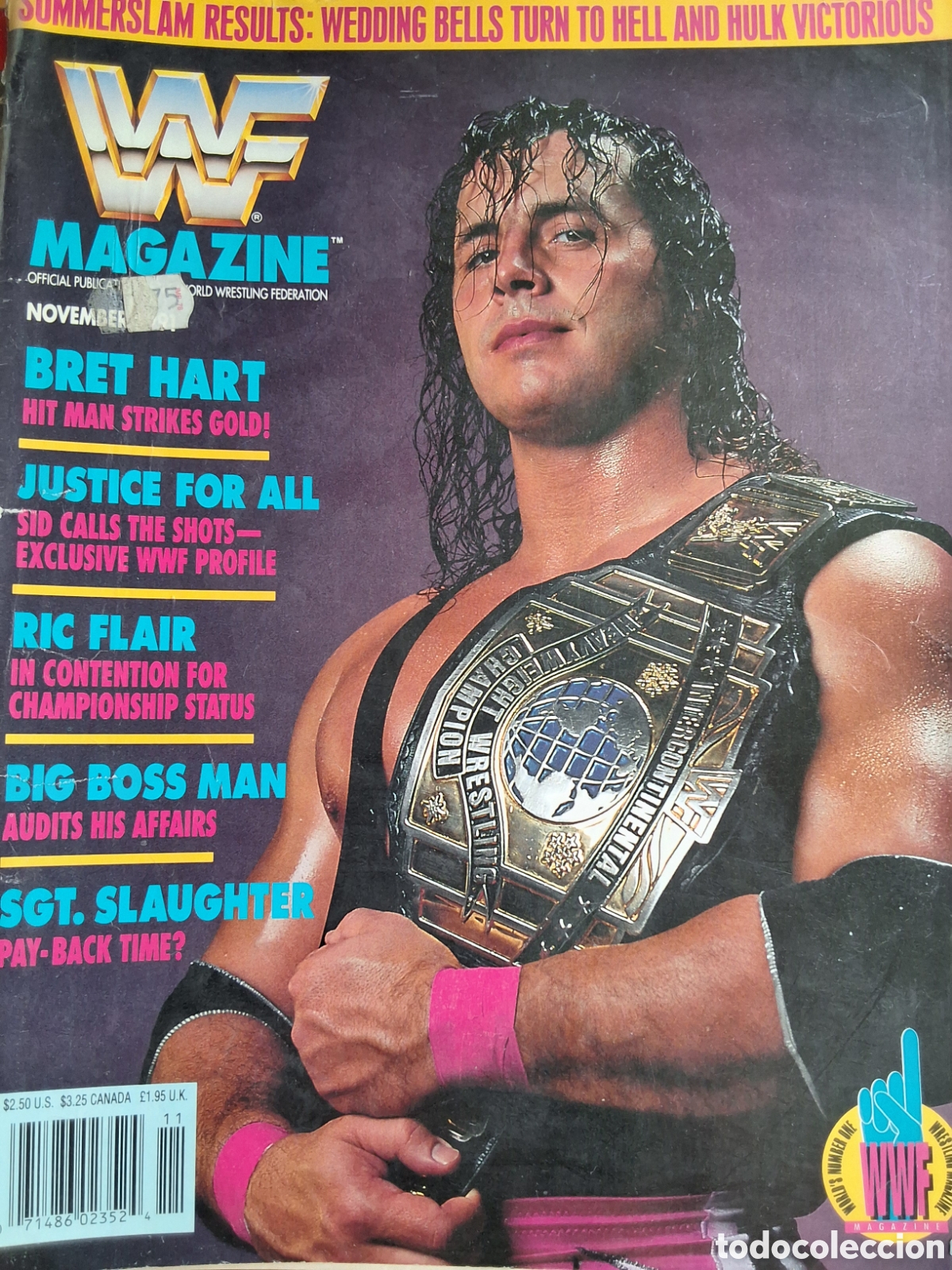 Coleccionismo de Revistas y Peri&oacute;dicos: WF revista lucha americana 1991/11 incluye catalogo merchandise