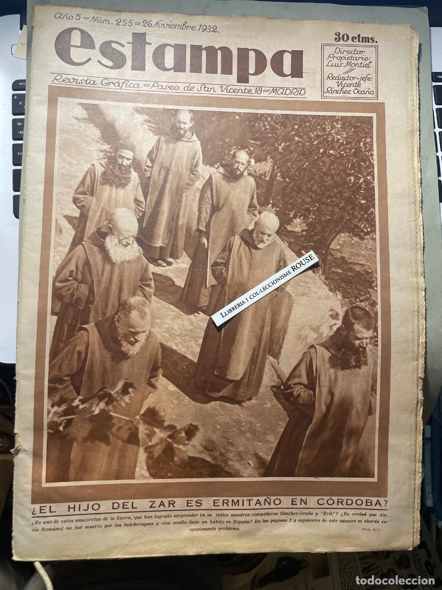 Coleccionismo de Revistas y Peri&oacute;dicos: ANTIGUA PUBLICACI&Oacute;N - ESTAMPA - A&Ntilde;O 5 - N&ordm; 255 26 NOVIEMBRE 1932 - DIRECTOR LUIS MONTIEL REVISTA GRA
