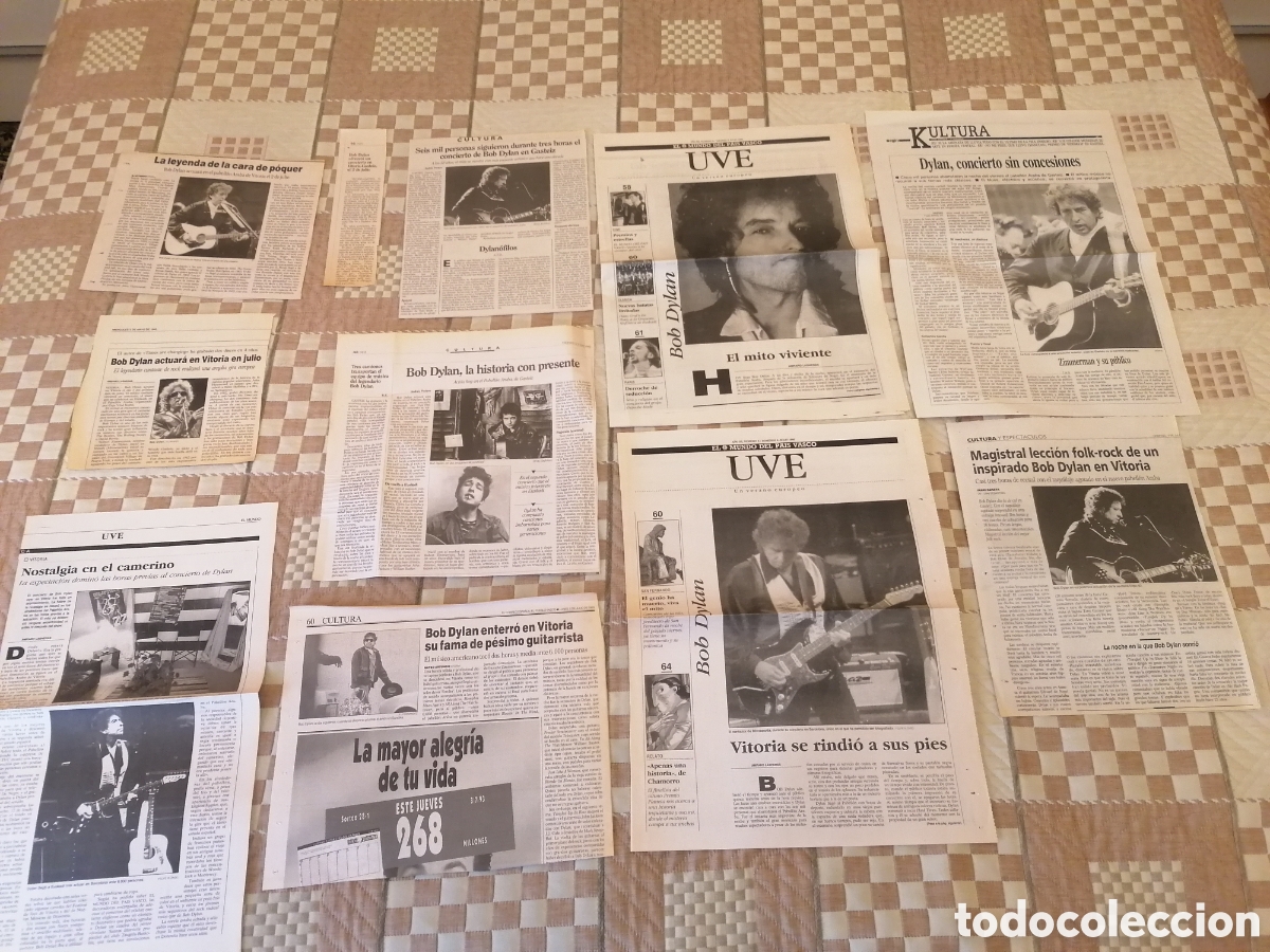Collezionismo di Riviste e Giornali: P&aacute;ginas Y Recortes Prensa Concierto Bob Dylan Vitoria Gasteiz Julio 1993