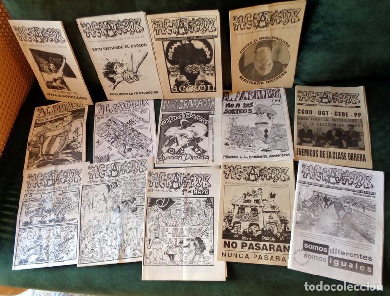 Coleccionismo de Revistas y Peri&oacute;dicos: LOTE 14 FANZINE BOLET&Iacute;N EL ACRATADOR ESTUDIANTES ANARQUISTAS ZARAGOZA ANARQUIA CNT ANTIFASCISMO