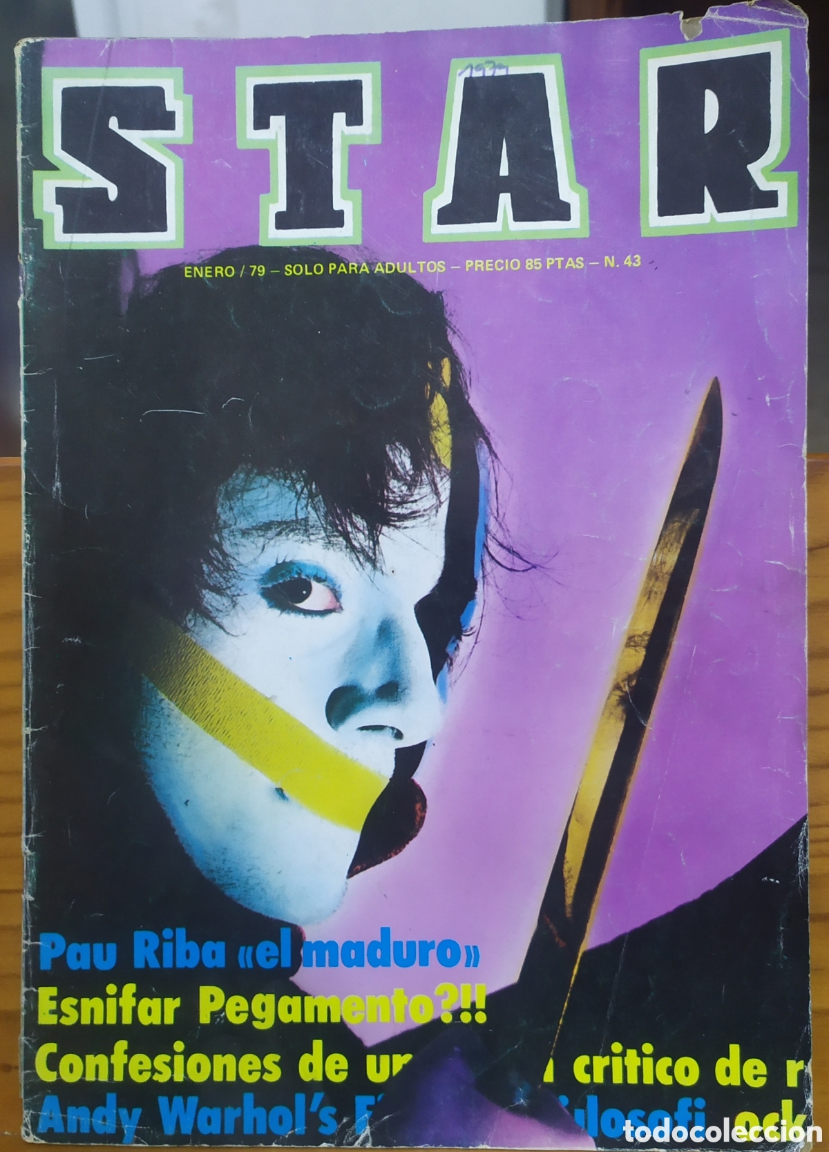 Coleccionismo de Revistas y Peri&oacute;dicos: Revista contracultural underground de enero del a&ntilde;o 1979, Star n&uacute;mero 43, c&oacute;mic, Pau Riba, m&uacute;sica et