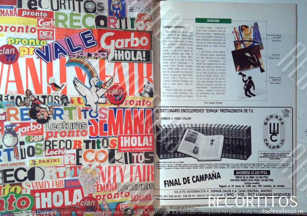Coleccionismo de Revistas y Peri&oacute;dicos: diana ross the supremes BRYAN ADAMS MARIAH CAREY EMOTIONS