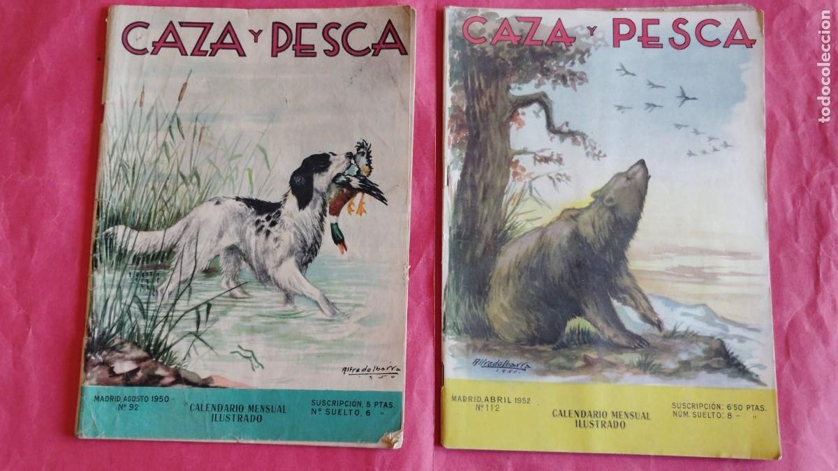 Coleccionismo de Revistas y Peri&oacute;dicos: CAZA Y PESCA.-REVISTAS.-ALFREDO IBARRA.-LOTE DE 2 REVISTAS.-A&Ntilde;OS 50.