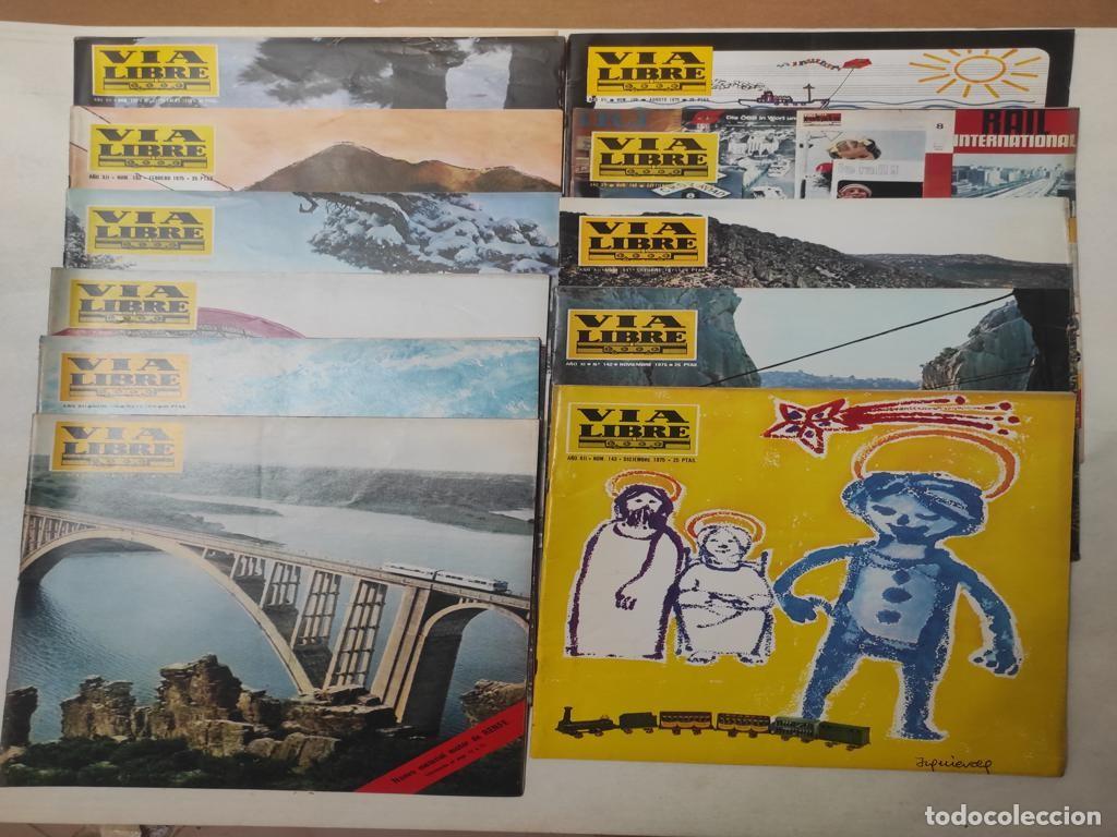 Coleccionismo de Revistas y Peri&oacute;dicos: VIA LIBRE revista de trenes , a&ntilde;o 1975 , n&ordm; 132 a 143, menos el 138,