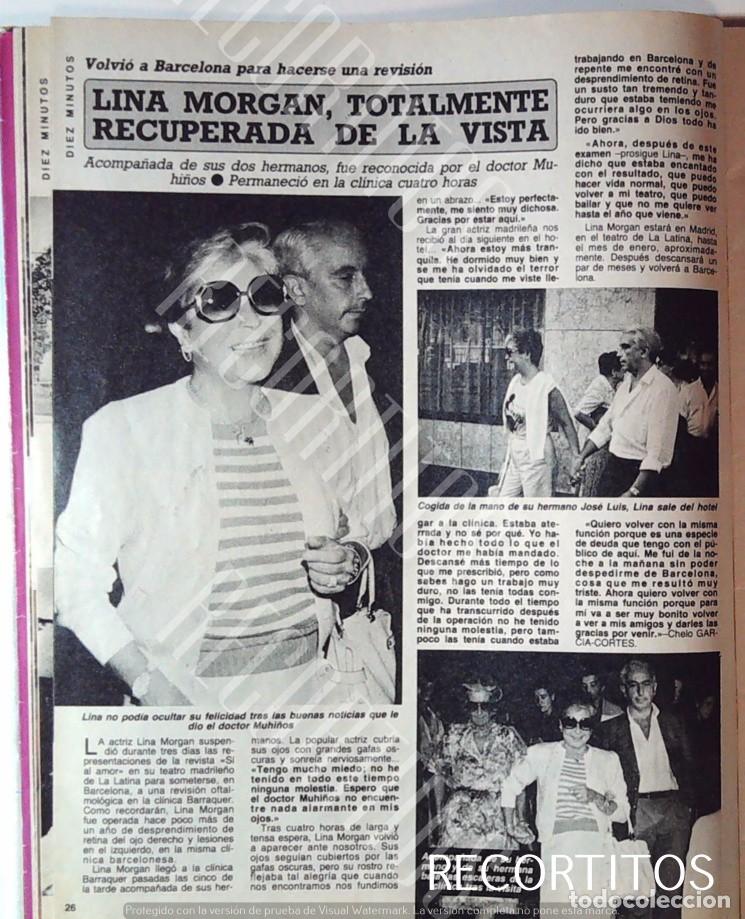 Coleccionismo de Revistas y Peri&oacute;dicos: LINA MORGAN RECUPERADA DE LA VISTA