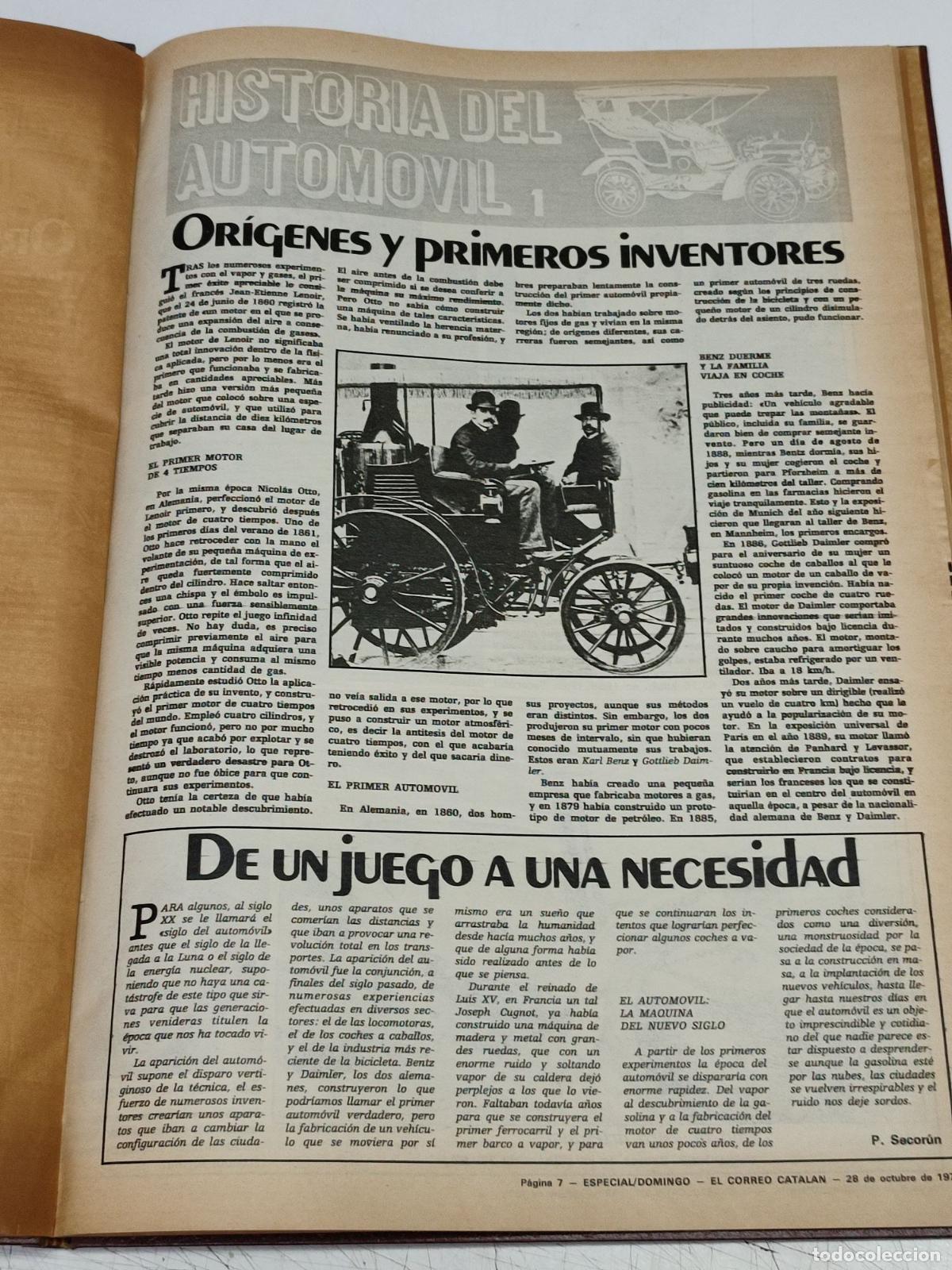 Coleccionismo de Revistas y Peri&oacute;dicos: HISTORIA DEL AUTOMOVIL. 17 NUMS. SUPLEMENTO DIARIO EL CORREO CATALAN. 1979-1980