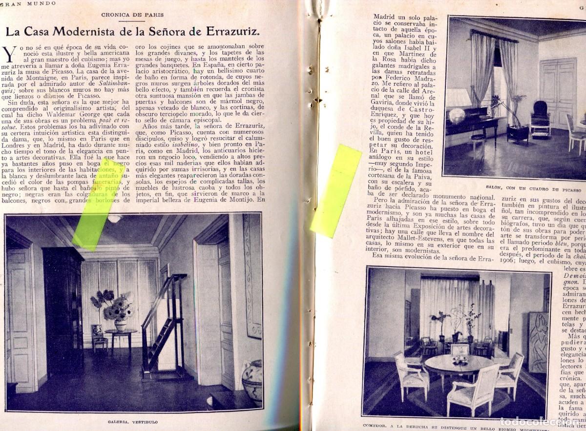 Coleccionismo de Revistas y Peri&oacute;dicos: REVISTA A&Ntilde;O 1929 CASA MODERNA DE ERRAZURIZ