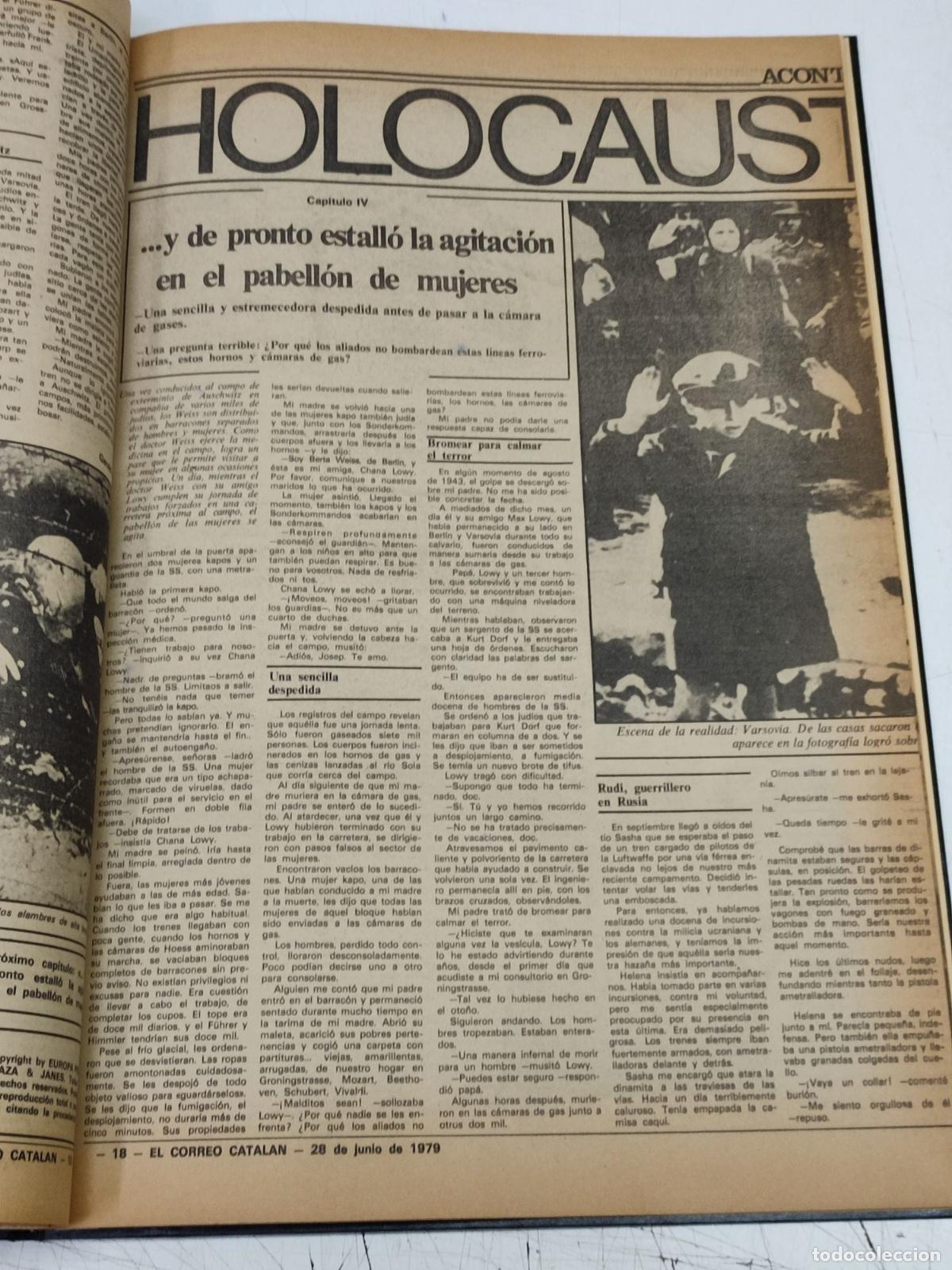 Collezionismo di Riviste e Giornali: HOLOCAUSTO, 5 NUMS. SUPLEMENTOS DIARIO EL CORREO CATALAN 1979