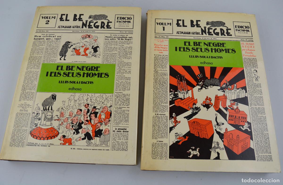 Coleccionismo de Revistas y Peri&oacute;dicos: Revista El b&eacute; negre, edici&oacute;n facs&iacute;mil, 1977, dos tomos, Barcelona. 42x30cm
