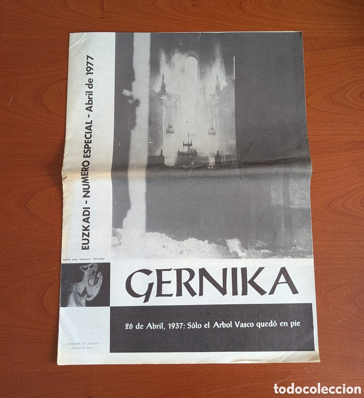 Coleccionismo de Revistas y Peri&oacute;dicos: Revista Euzkadi / Euskadi &ndash; N&uacute;mero especial Gernika Abril 1977 &ndash; Bombardeo Guernica &ndash; Transici&oacute;n