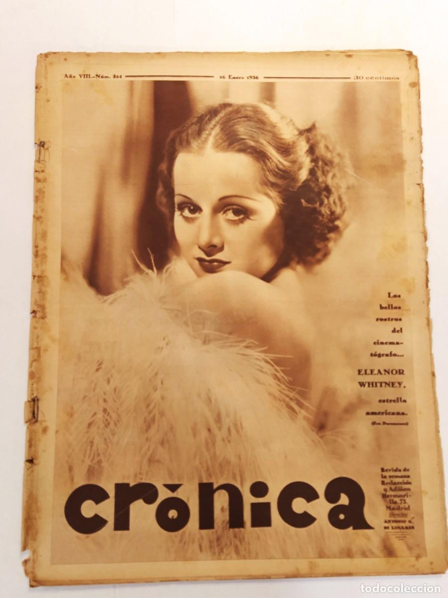 Sammeln von Zeitschriften und Zeitungen: CRONICA-A&Ntilde;O 1936-HITLER MUSSOLINI FASCISMO-FC BARCELONA HOMENAJE GAMPER, ALCANTARA-BOXEO GIRONES ETC