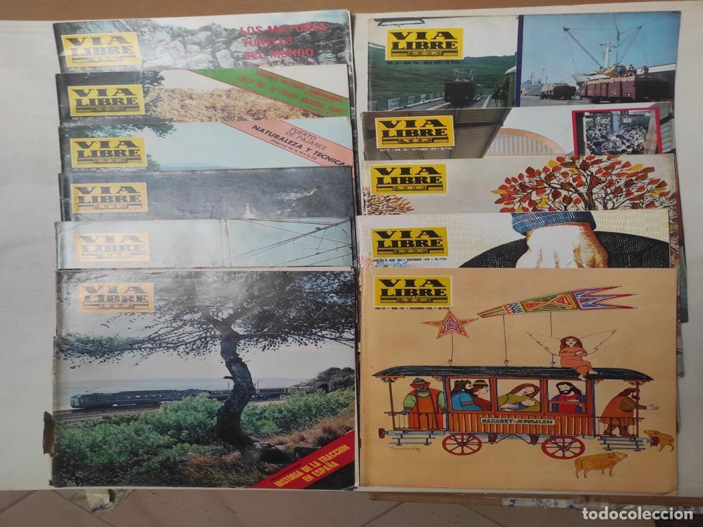 Collection Magazines and Newspapers: VIA LIBRE revista de trenes , a&ntilde;o 1976 , n&ordm; 144 a 155, menos el 157,
