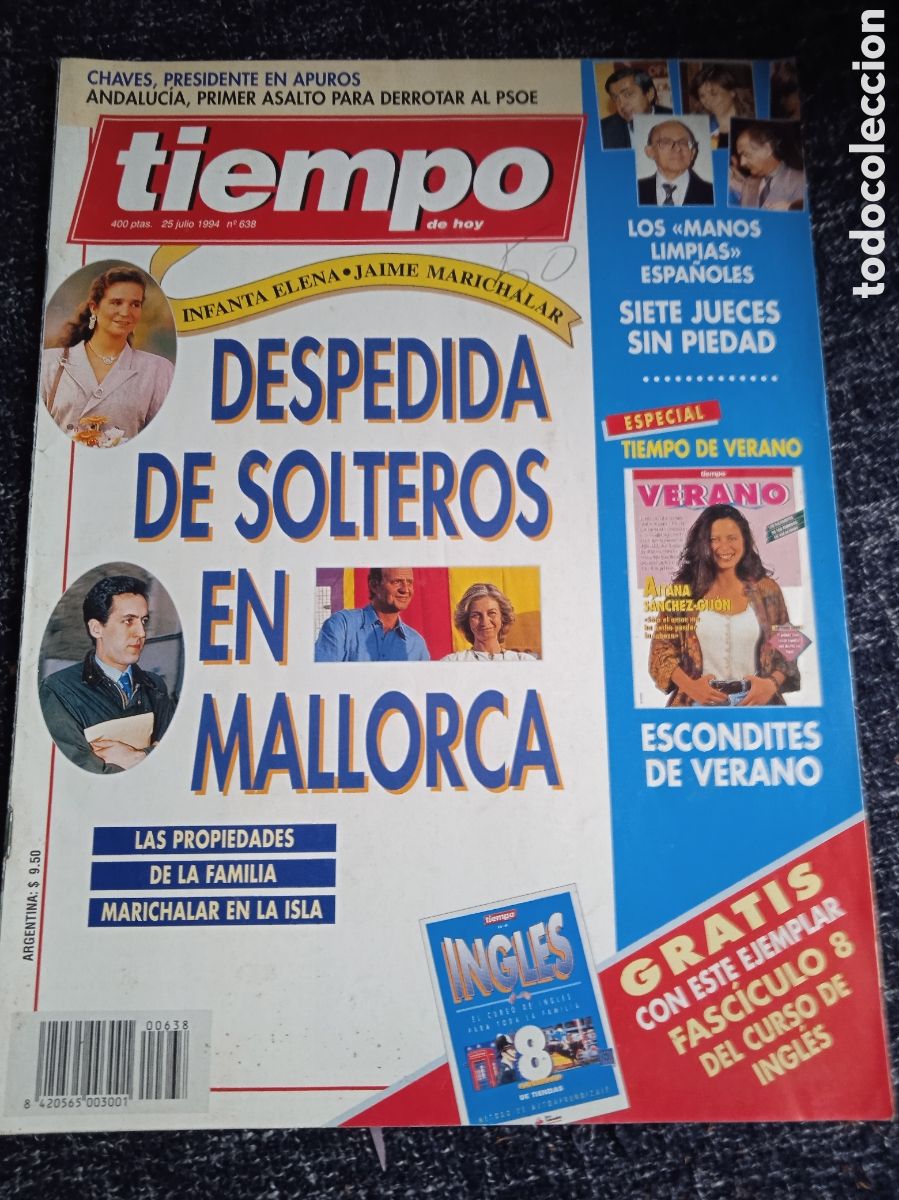Collectionnisme de Revues et Journaux: REVISTA TIEMPO N&ordm; 638 -DESPEDIDA DE SOLTEROS EN MALLORCA - MARICHALAR