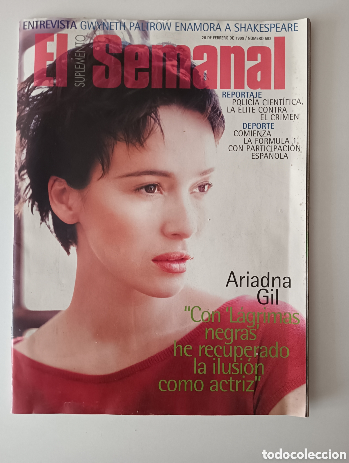 Coleccionismo de Revistas y Peri&oacute;dicos: EL SEMANAL SUPLEMENTO ARIADNA GIL FORMULA I POLICIA CIENTIFICA N&ordm; 592 FEBRERO 1999
