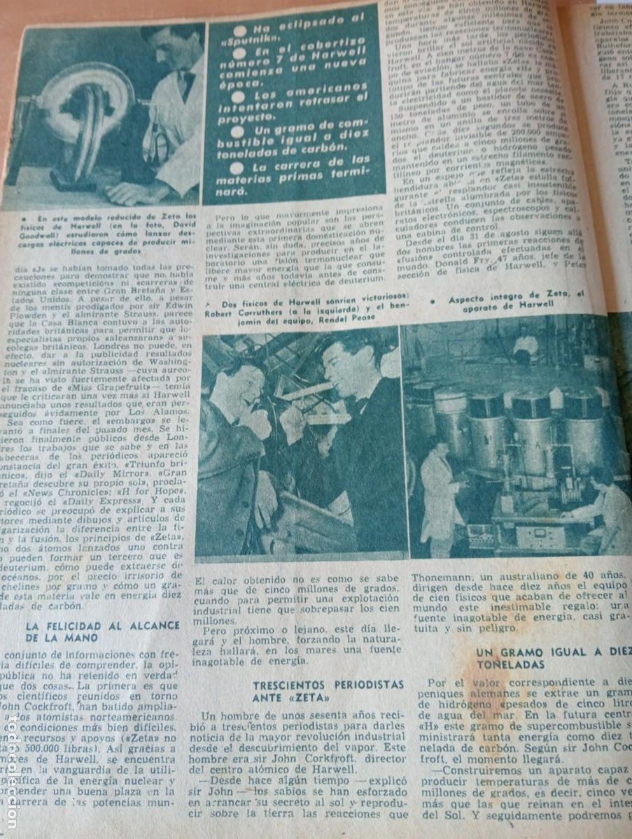Colecionismo de Revistas e Jornais: REVISTA A&Ntilde;O 1958 ASTRO FISICO HARWELL ZETA ROBERT CORRUTHERS RENDEL PEASE ESTUDIO SOBRE SAN PEDRO
