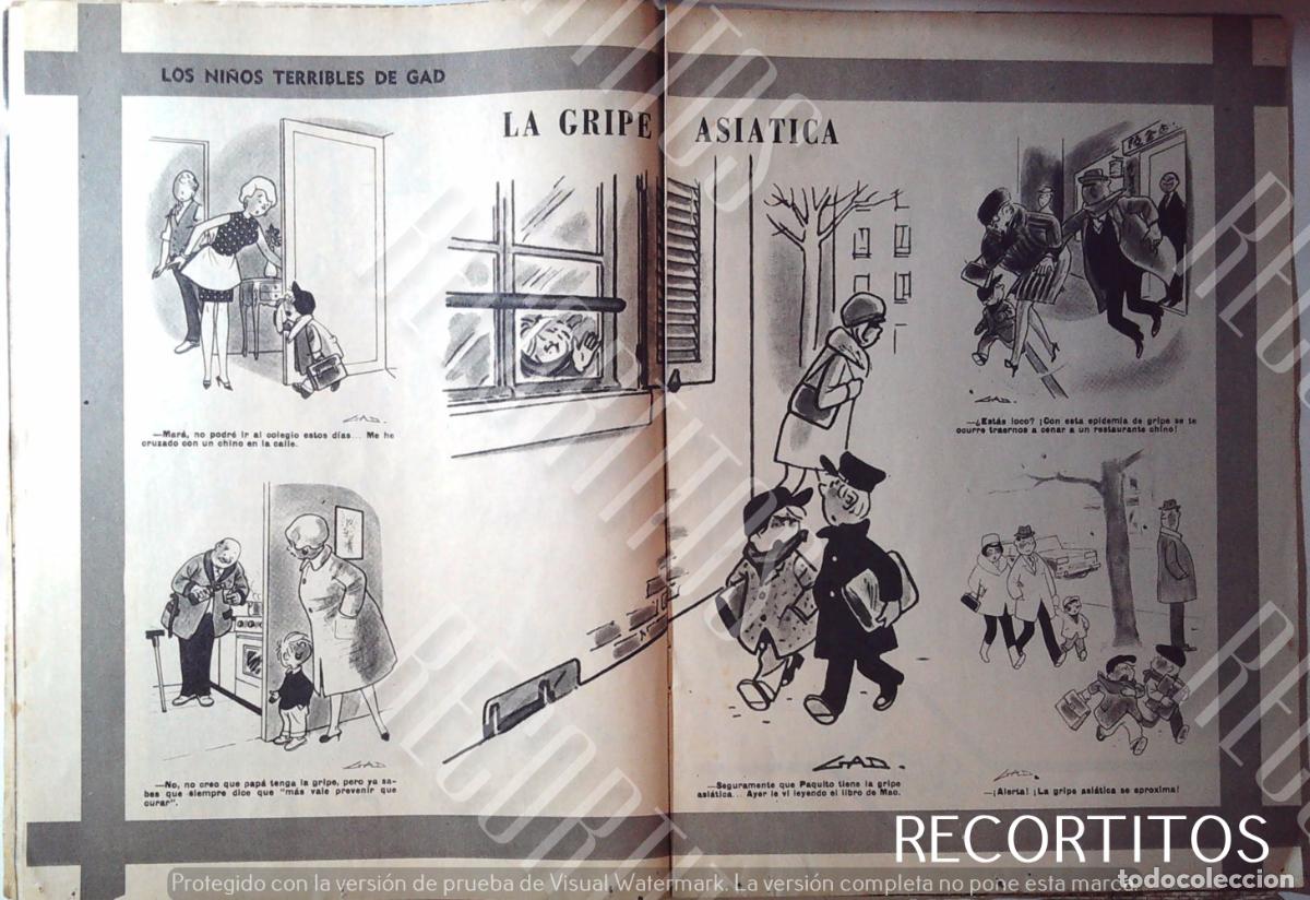 Collectionnisme de Revues et Journaux: humor los ni&ntilde;os terribles de gad LA GRIPE ASIATICA
