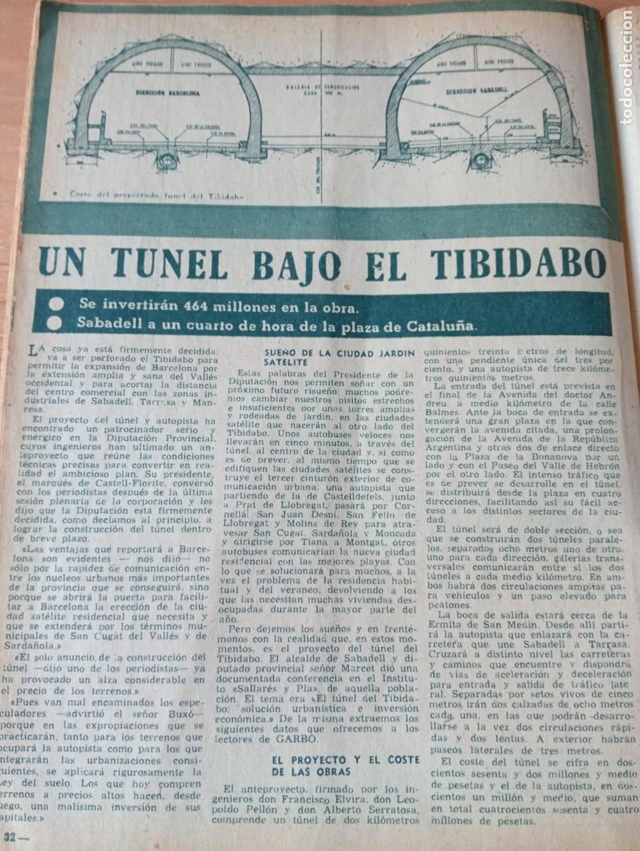 Sammeln von Zeitschriften und Zeitungen: REVISTA A&Ntilde;O 1958 GRACE KELLY MONACO COETE SPUTNIK 2 URBANISMO BARCELONA TUNEL BAJO EL TIBIDABO