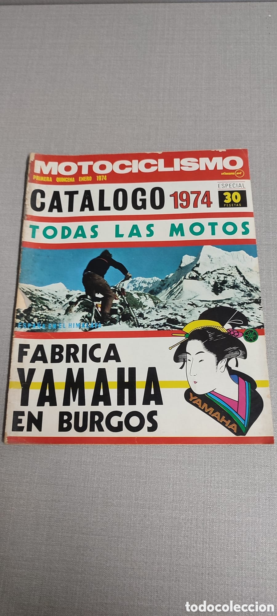 Coleccionismo de Revistas y Peri&oacute;dicos: Revista MOTOCICLISMO, primera quincena de Enero de 1974, Cat&aacute;logo