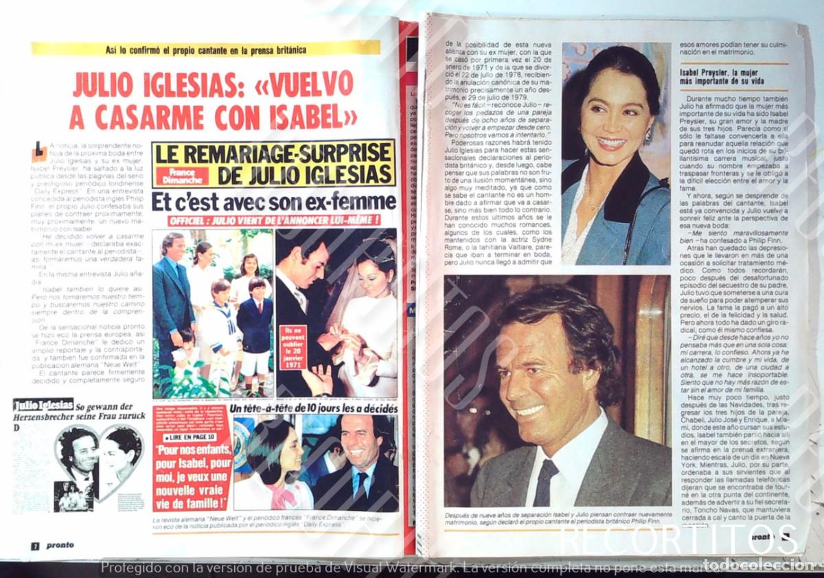 Coleccionismo de Revistas y Peri&oacute;dicos: ISABEL PREYSLER JULIO IGLESIAS ENRIQUE JULIO JOSE CHABELI