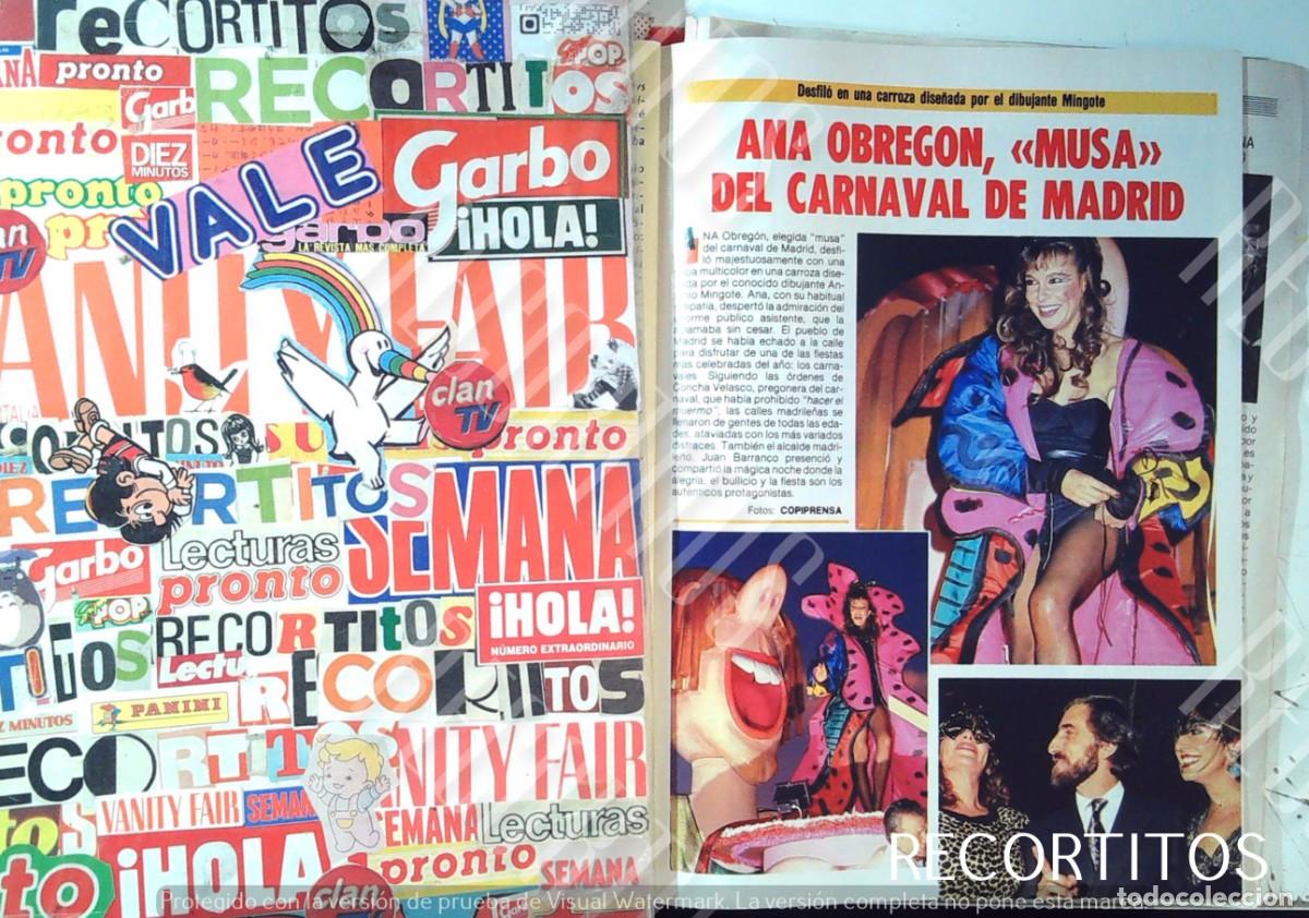 Sammeln von Zeitschriften und Zeitungen: ANA OBREGON CONCHA VELASCO MUSA DEL CARNAVAL