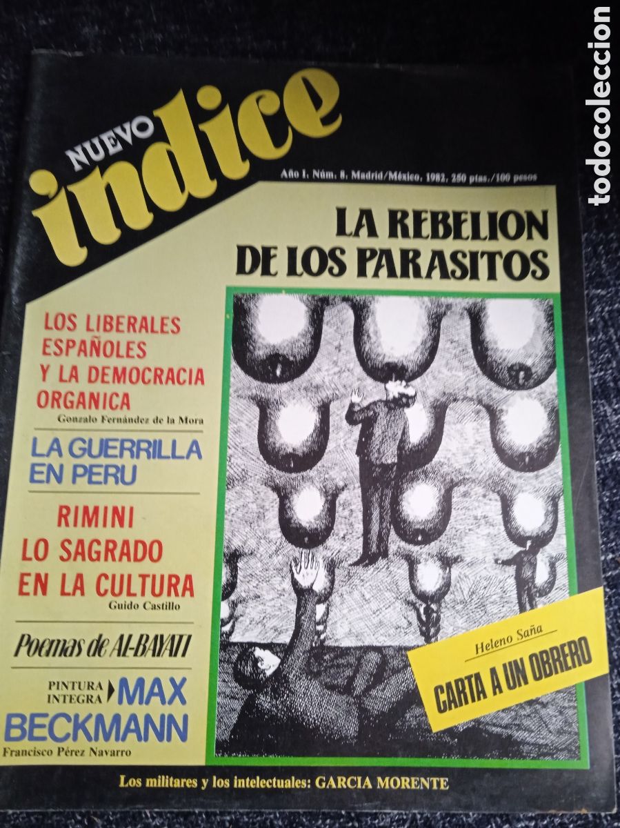 Coleccionismo de Revistas y Peri&oacute;dicos: REVISTA NUEVO INDICE N&ordm; 8 - A&Ntilde;O 1982 LA REBELION DE LOS PARASITOS