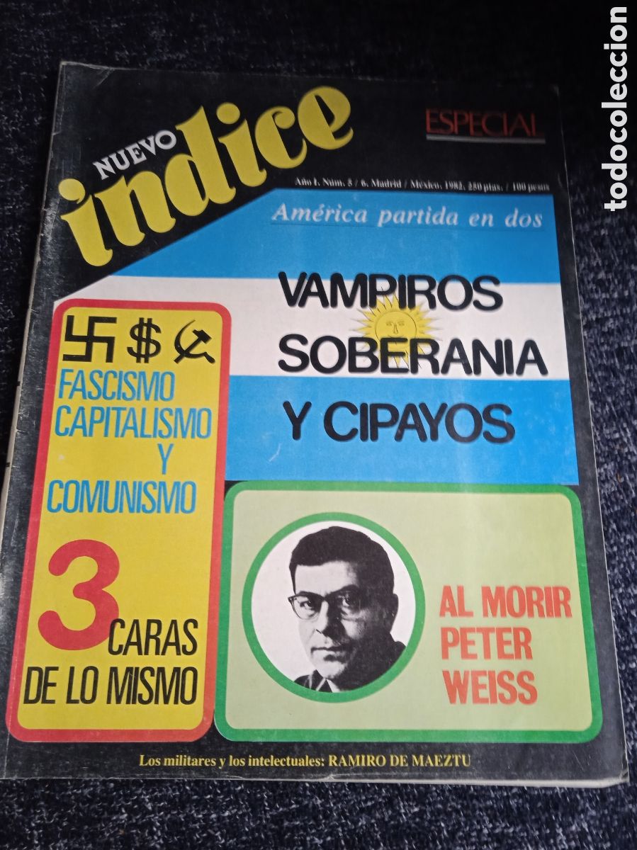 Coleccionismo de Revistas y Peri&oacute;dicos: REVISTA NUEVO INDICE N&ordm; 5 - 6 - A&Ntilde;O 1982 -ESPECIAL -FASCISMO, CAPITALISMO COMUNISMO -3 CARAS MISMO