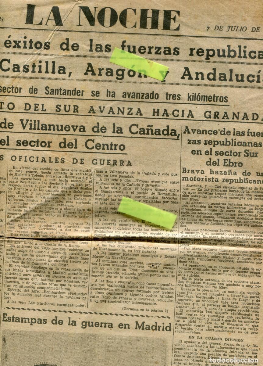 Collection Magazines and Newspapers: PERIODICO A&Ntilde;O 1937 GUERRA CIVIL ESPA&Ntilde;OLA SANTANDER VILLANUEVA DE LA CA&Ntilde;ADA SARI&Ntilde;ENA